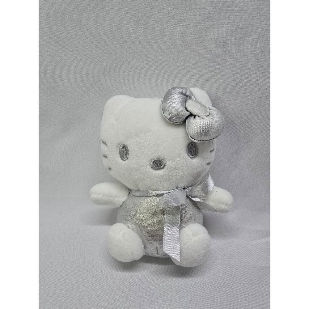 Hello Kitty Korea Limited Silver Mascot Plush Toy- Keychain Loop Cut Off- READ